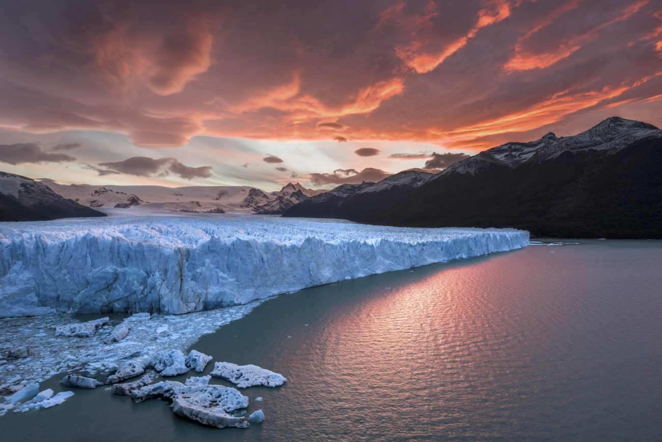 Sunset at Perito Moreno Glacier